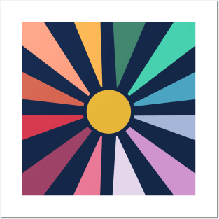 Rainbow Sunshine Circle Posters and Art